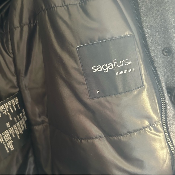 Andrew Marc Graphite Gray Wool Fox Fur Leather Trim Hooded Lined Peacoat Size 4 - Picture 8 of 12